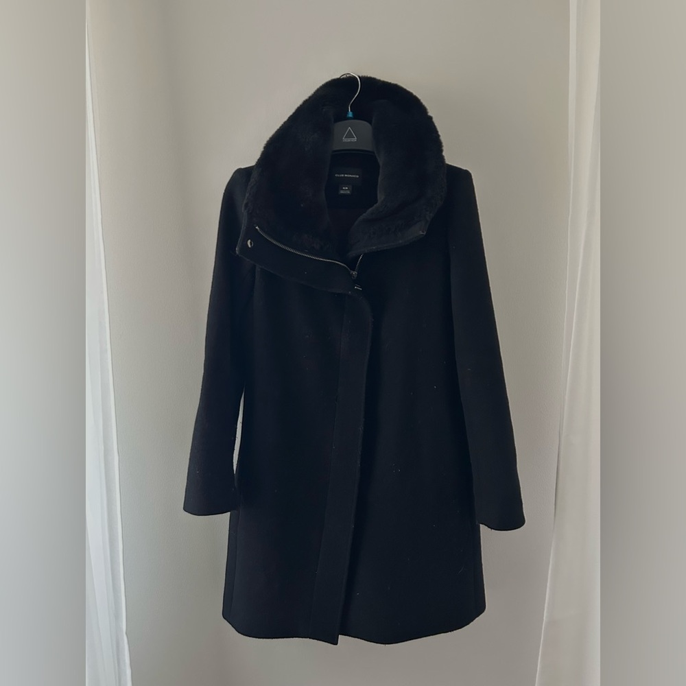 Club Monaco Black Wool Coat
